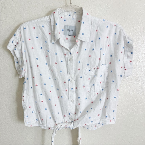 Rails Amelie Tie Front Shirt white size M - Picture 4 of 12